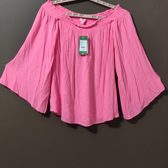 Lilly Pulitzer Nita Top In Tiki Pink NEW WITH TAGS MEDIUM - Picture 1 of 7